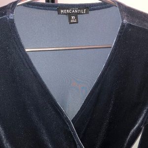 J.Crew velvet long sleeve blouse size XS